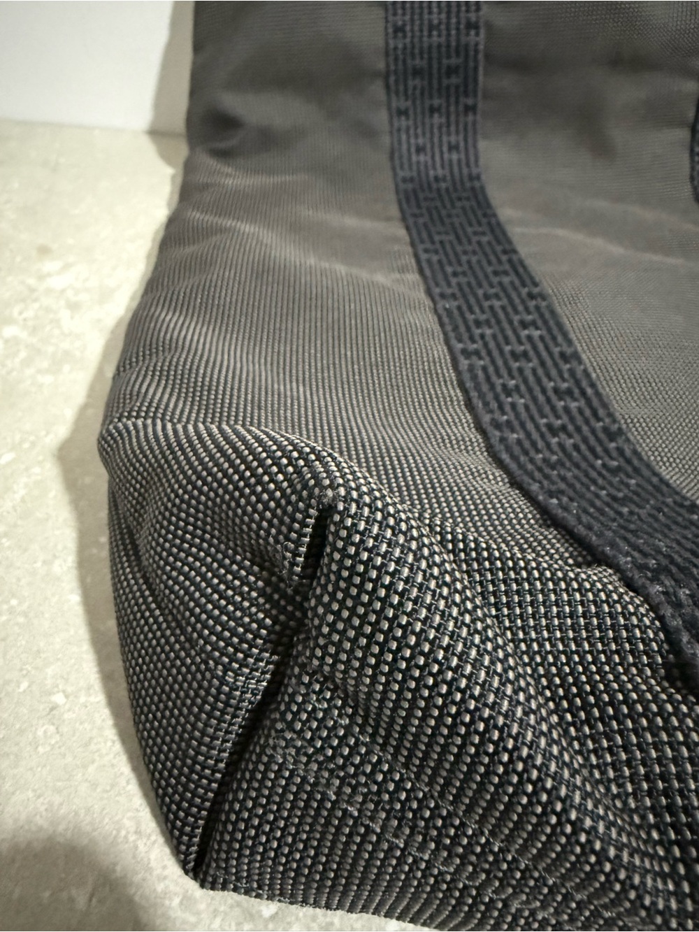 Hermes Toile Herline Canvas Cabas Tote Bag In Gray - Picture 6 of 14